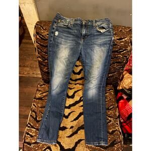 Joe’s Jeans Skinny Ankle • W29 • Distressed Light Wash Stretch Designer Denim